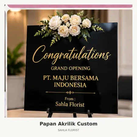 Papan Bunga Akrilik Cilacap